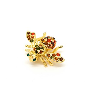 Joan Rivers goldtone bee brooch with multicoloured rhinestones - Bliinkt
