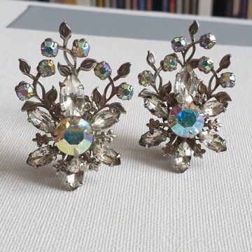 Judy Lee large aurora borealis earrings