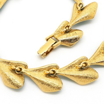 Short goldtone black enamelled necklace numbered 3038 - Bliinkt