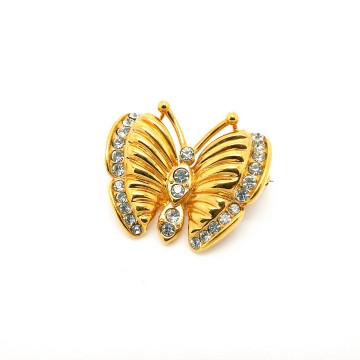 Krementz goldtone butterfly brooch