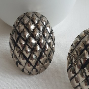 Large domed 80s earrings