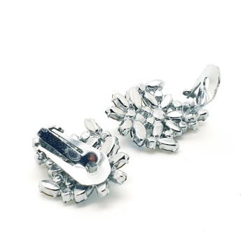 Lightblue rhinestone 50s earrings with aurora borealis - Bliinkt