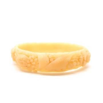 Light salmon coloured flower bangle 40s/50s - Bliinkt