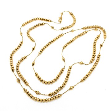 Monet - long goldtone necklace with tiny beads - Bliinkt
