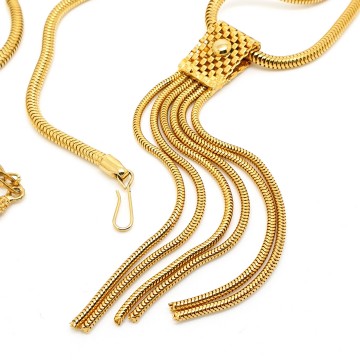 Goldtone tassel necklace - Bliinkt