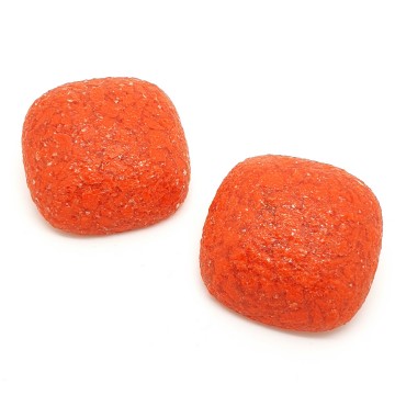 Made in Italy - bright orange lucite clip earrings - Bliinkt