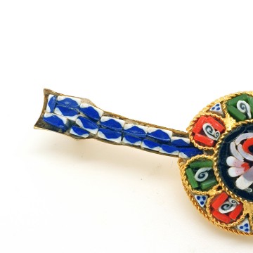 Micro mosaic brooch banjo - Bliinkt