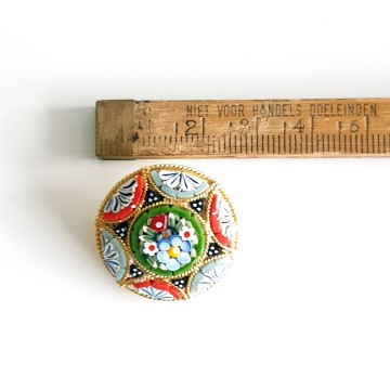 Micromosaic brooch made in italy size   bliinkt