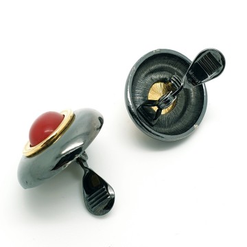 Monet anthraciet oorbellen uit de 'Directives'-lijn 80's signed