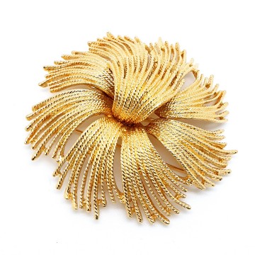 Monet cordelia goldtone spray brooch 3