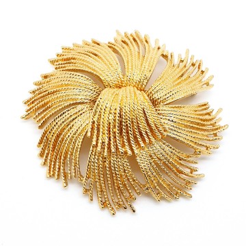 Monet cordelia goldtone spray brooch