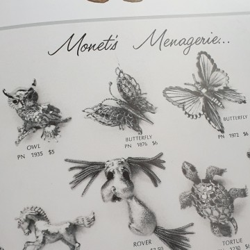 Monet vlinderbroche met dubbele vleugels