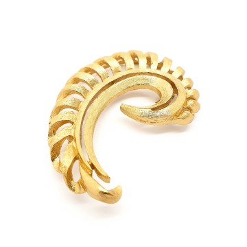 Monet goldtone brushed brooch