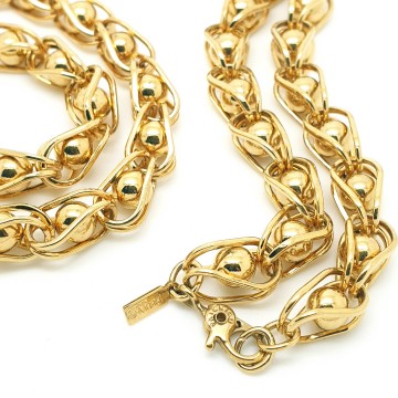 Monet - gold plated caged balls necklace - Bliinkt