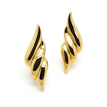 Monet goldtone earrings wave shape