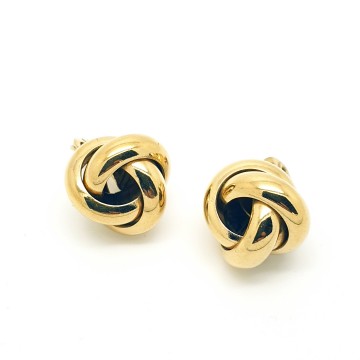 Monet - goldtone knot earrings - Bliinkt