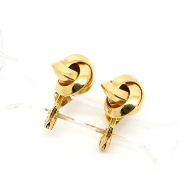 Monet goldtone knot earrings
