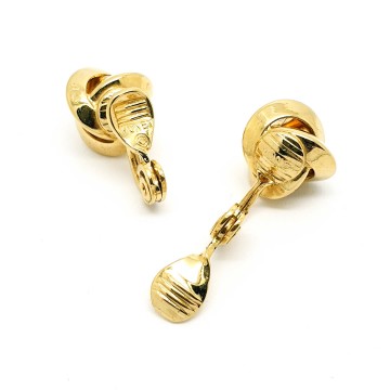 Monet goldtone knot earrings