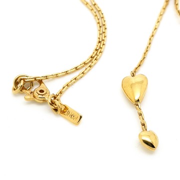 Monet goldtone lariat heart necklace