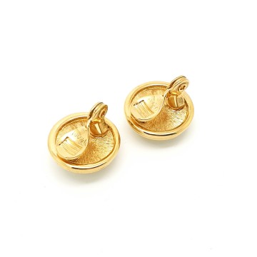 Monet goldtone faux pearl earrings - Bliinkt