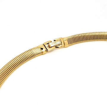Monet goldtone snake necklace signed