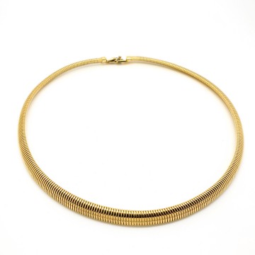 Monet goldtone snake necklace