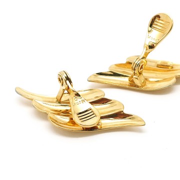 Monet goldtone wave shaped earrings - Bliinkt