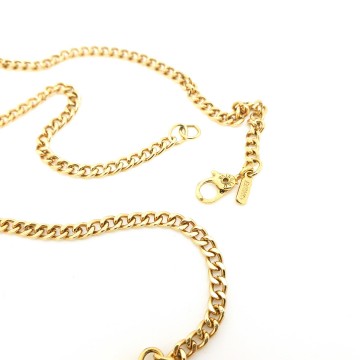 Monet goldtone white enamelled necklace - Bliinkt