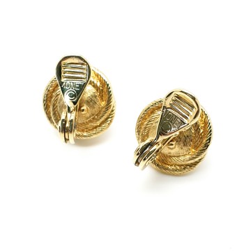 Monet goudkleurige pareloorbellen