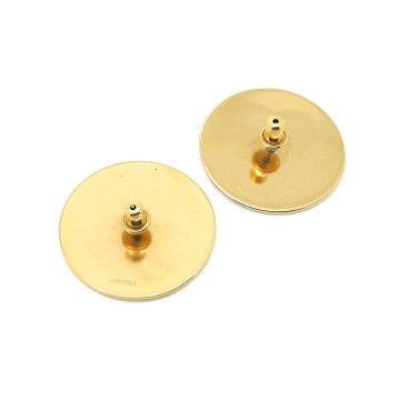 Monet, Haberdashery collection, 1984 - black red ivory enamel earrings - Bliinkt