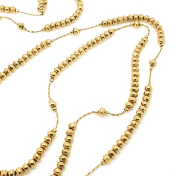 Monet - long goldtone necklace with tiny beads - Bliinkt