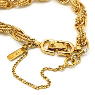 Monet link bracelet with safety chain and box clasp