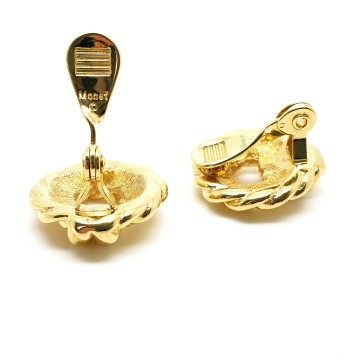 Monet goudkleurige kooroorbellen achterkant