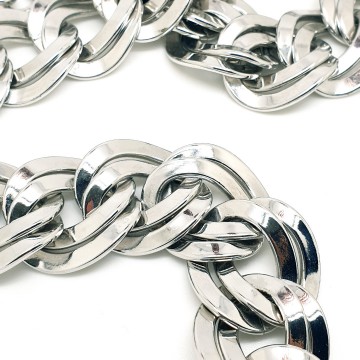 Monet - silvertone double link chain necklace - Bliinkt