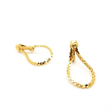 Monet goldtone loop earrings