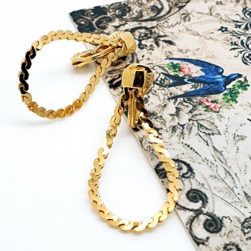 Monet goldtone loop earrings