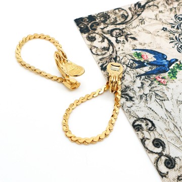 Monet goldtone loop earrings