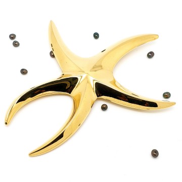 Monet - goldtone starfish brooch - Bliinkt