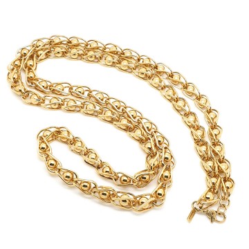 Monet - gold plated caged balls necklace - Bliinkt
