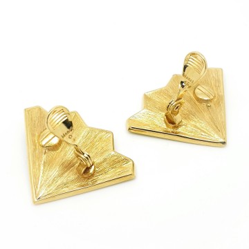 Monet fan shaped enamelled earrings