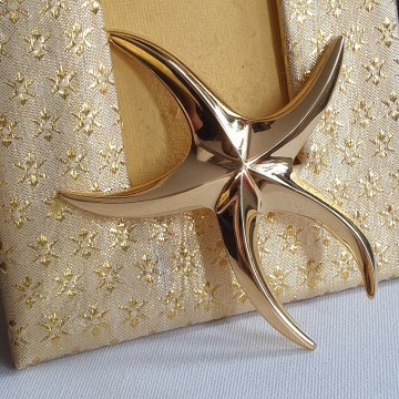 Monet - goldtone starfish brooch - Bliinkt
