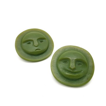 Mosgroene 'Jantje lacht, Jantje huilt' oorbellen - Bliinkt