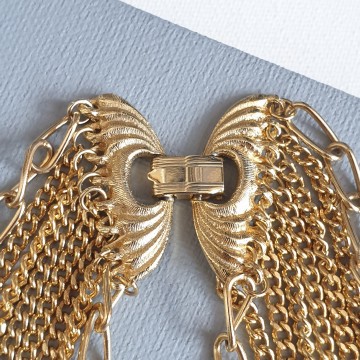 Multistrand goldtone 50s/60s necklace