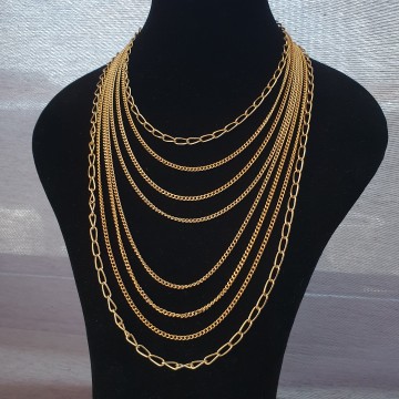 Multistrand goldtone 50s/60s necklace