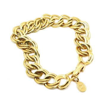 Napier gold plated schakelarmband met dubbele schakel