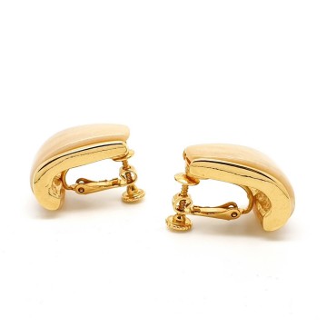 Napier - champagne coloured goldtone earrings - Bliinkt