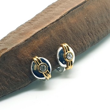 Napier duotone earrings with clear - Bliinkt