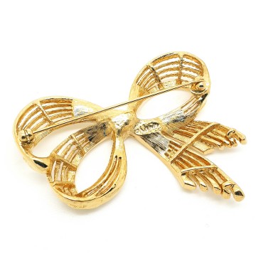 Napier - goldtone bow brooch - Bliinkt
