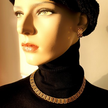Napier goldtone chain necklace