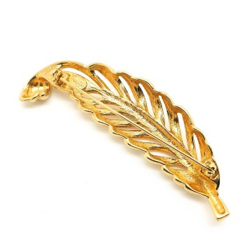 Napier - shiny leaf brooch 90s - Bliinkt